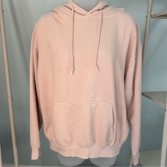 John Galt Brandy Melville Oversized Pink Fall Hoodie - Picture 1 of 8